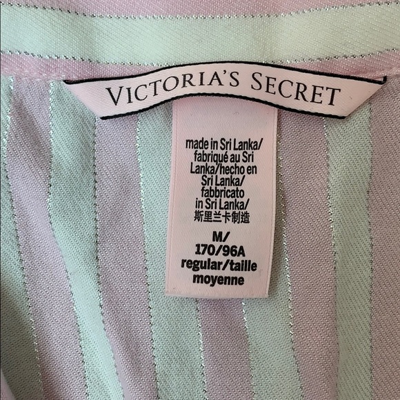 😴Pink & White VS Signature Pinstripe Pajama Set - Picture 2 of 3